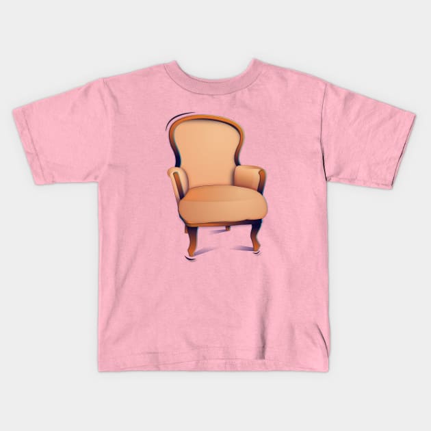 Cozy Vintage Armchair Kids T-Shirt by euiarts